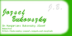 jozsef bukovszky business card
